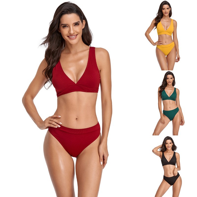 Push-up Form-fitting Bikini With A High-end Backless Design