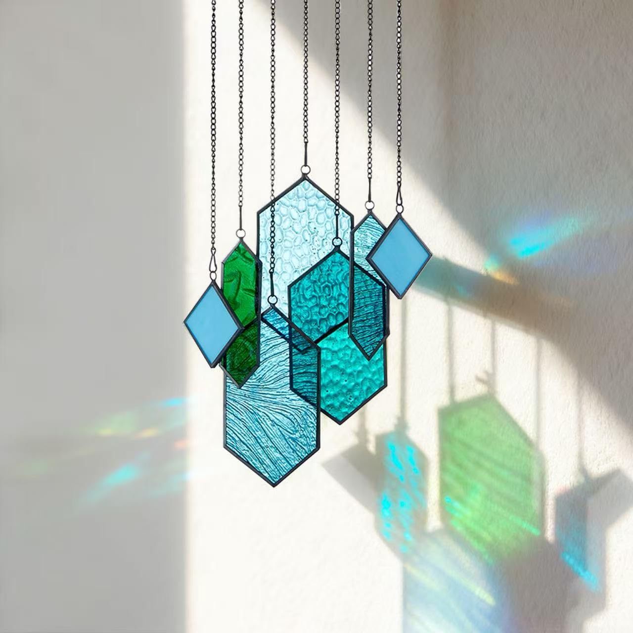 Handmade Venetian Blind Glass Pendant