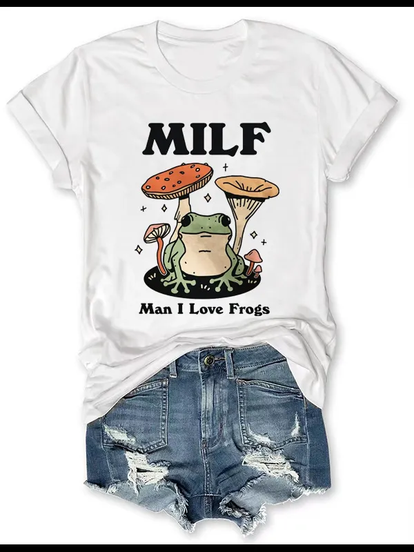 Fashion Toad Print Women's T shirt White - Shop at LoveMi