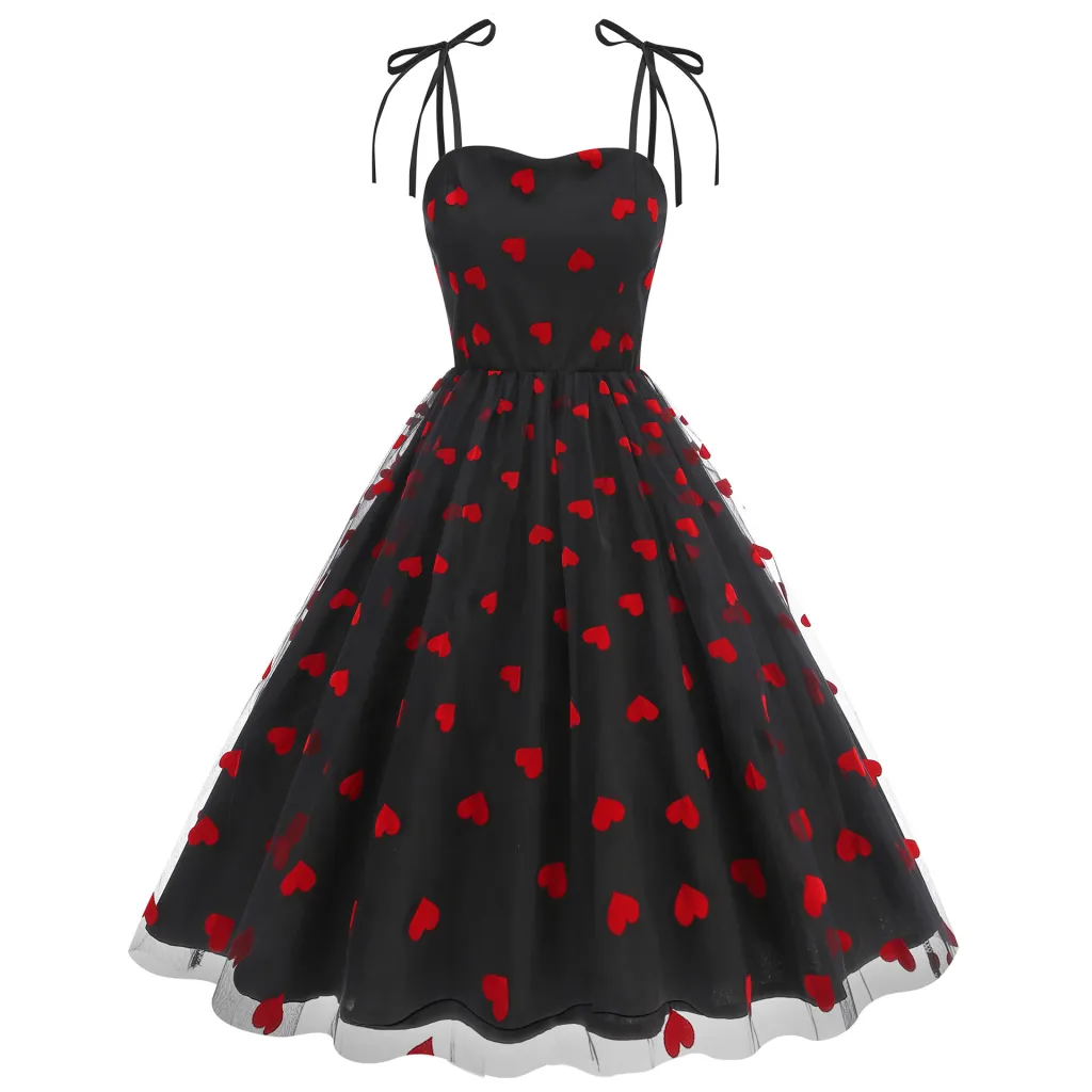New Strapless Dress With Embroidered Lace - Black Heart