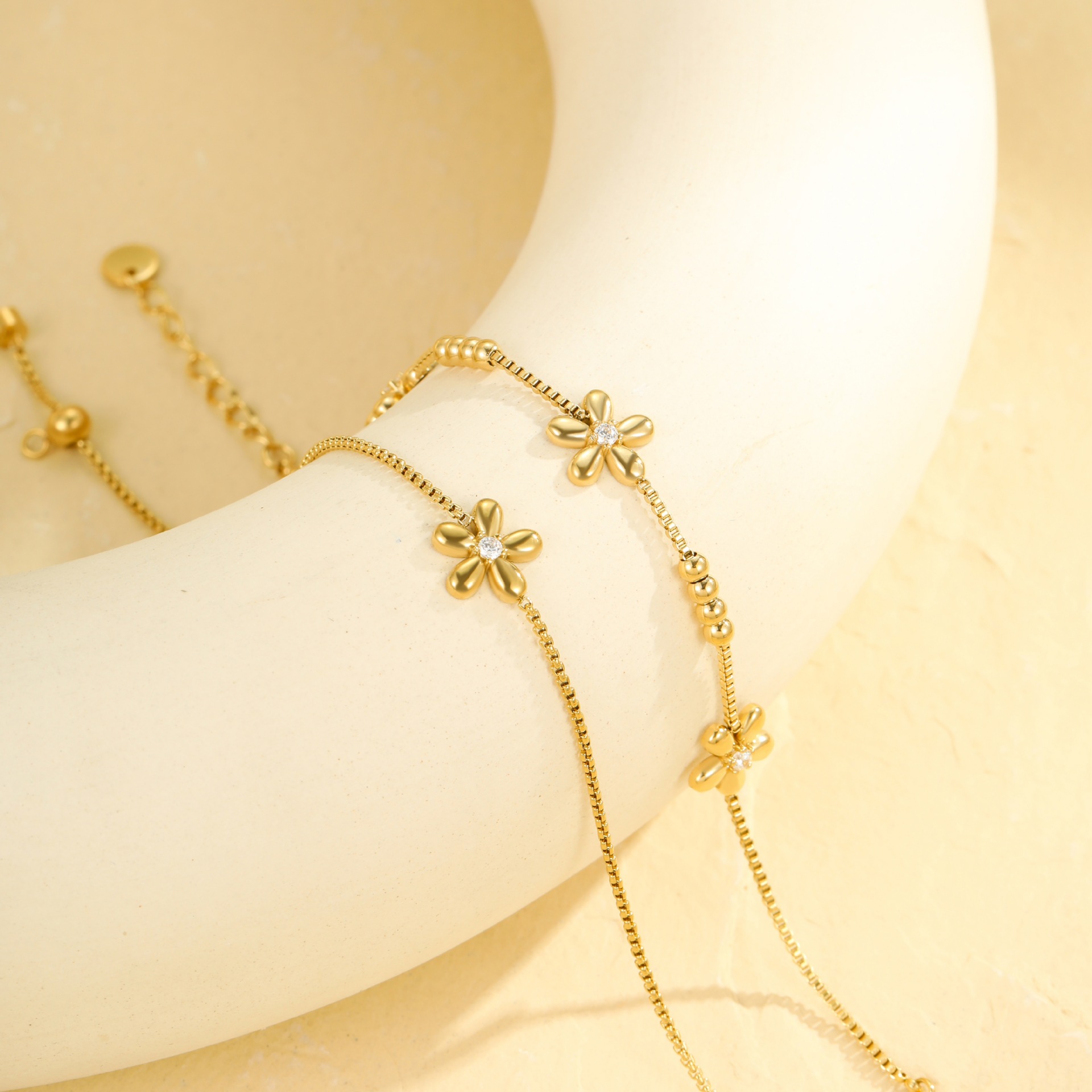 Stainless Steel Petal Bracelet, picture 3 of 5
