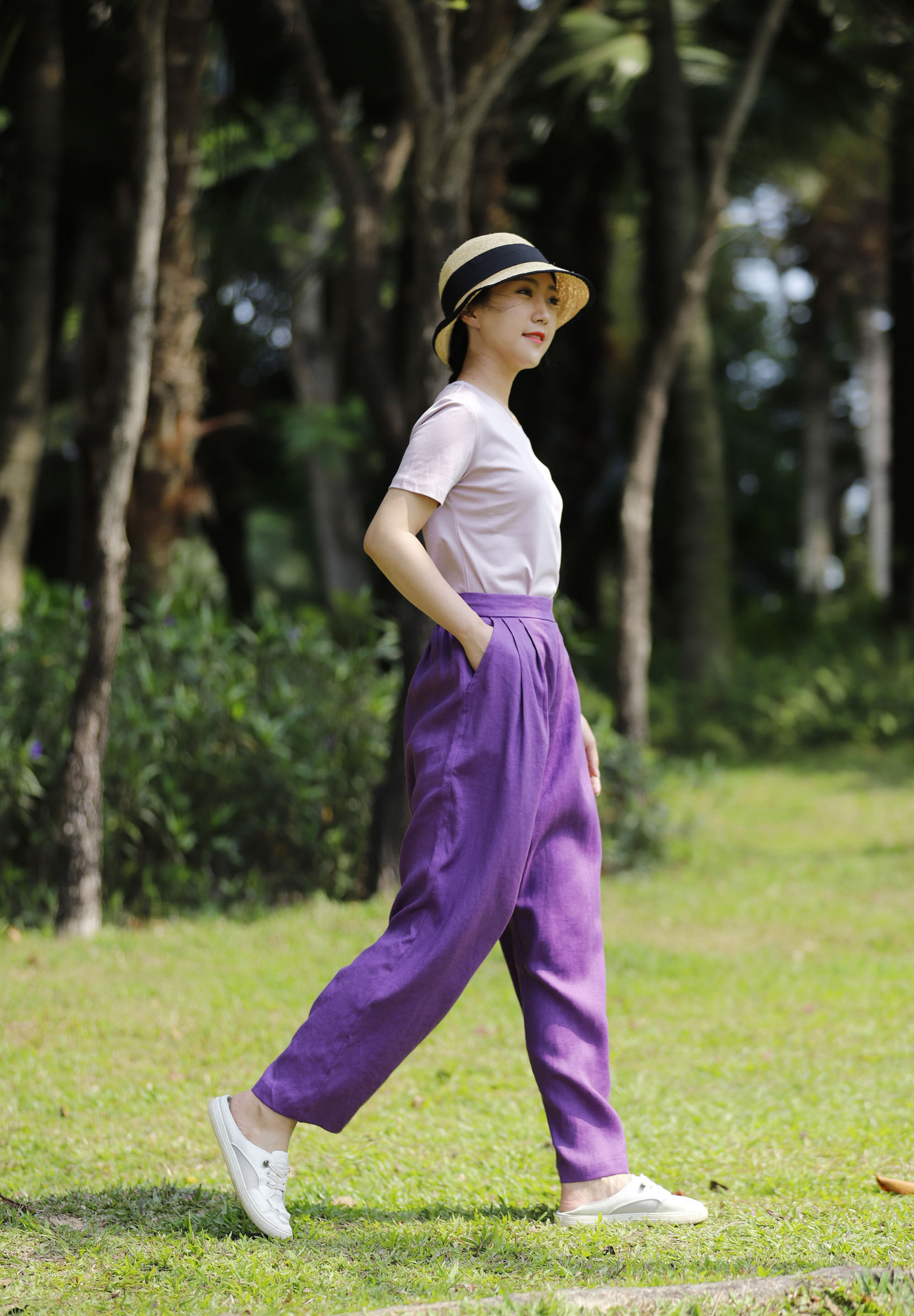 Title 6, Linen Wide Leg Pants New Multi-color Mid-waist ...