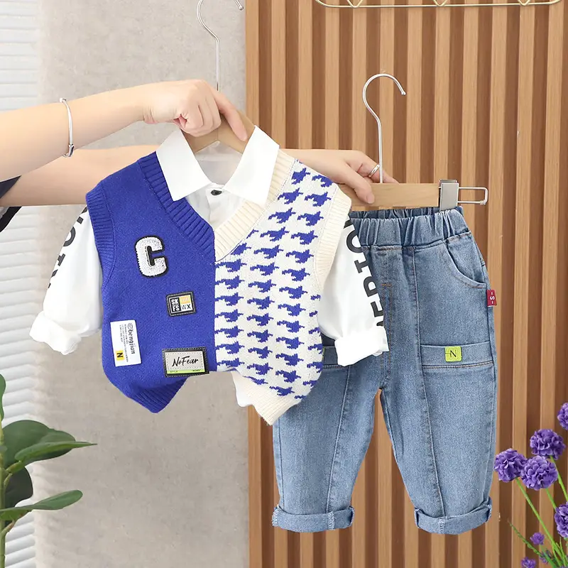 Boy's Baseball Jacket And Pants Set