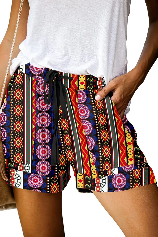 Summer Printed High Waist Straight Shorts Women's Casual Pants 33 Style Xl - Shop at LoveMi