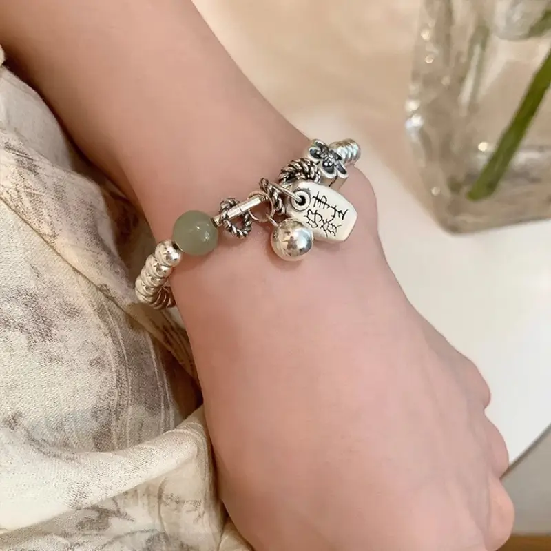 Good Things Happen Jade Beaded Bracelet Female Affordable Luxury Fashion