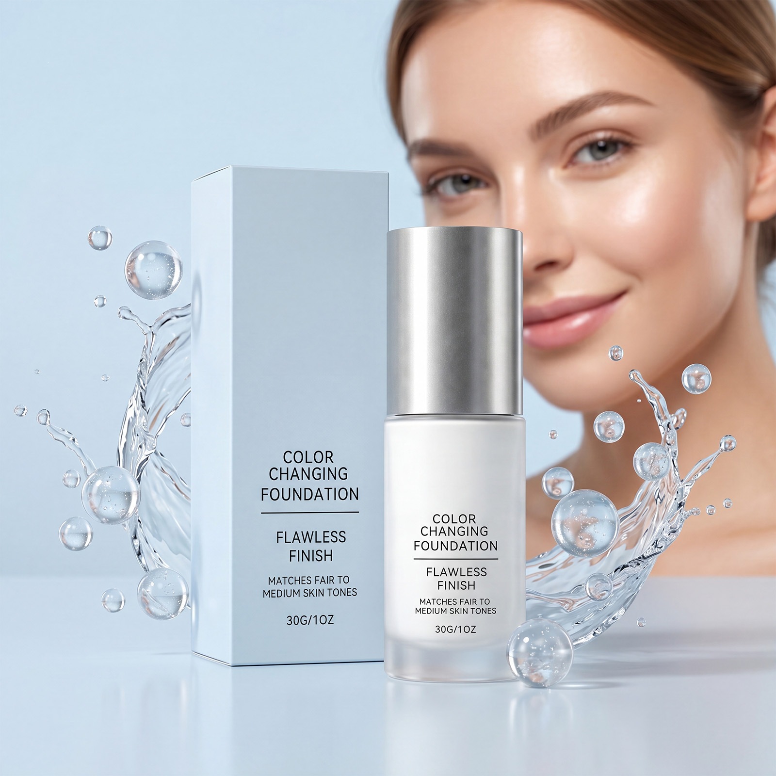 Natural Color-Changing Light Makeup Foundation