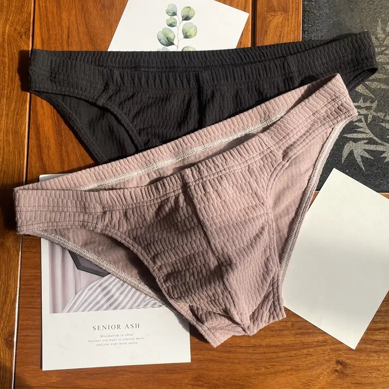 Men's Triangle Underwear Pure Cotton Pants Solid