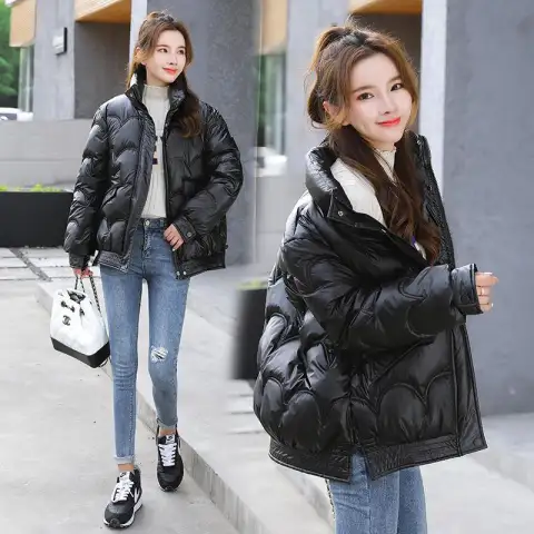 Women's Cotton-padded Coat Korean Style Quilted Jacket Stand Collar