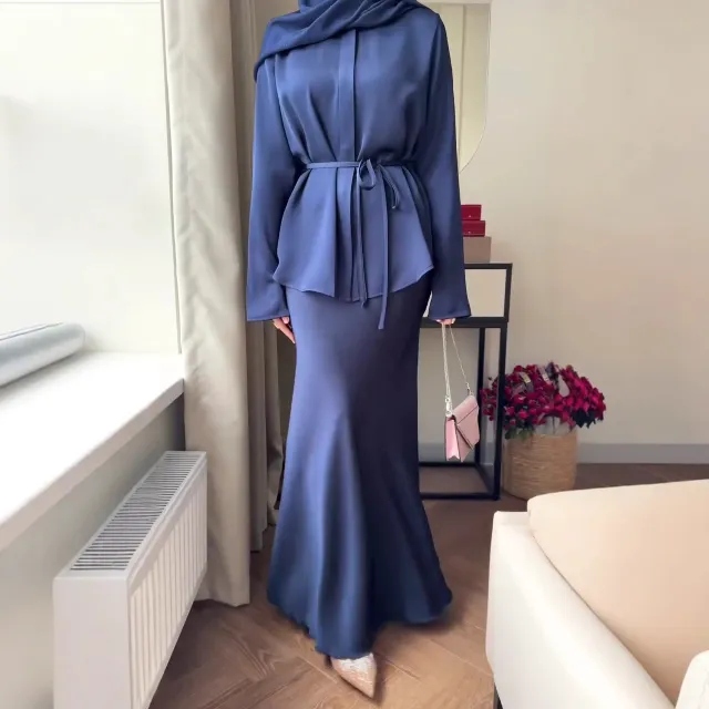 Versatile Buttoned Jacket And Sheath Skirt Set For Women Navy - Shop at LoveMi