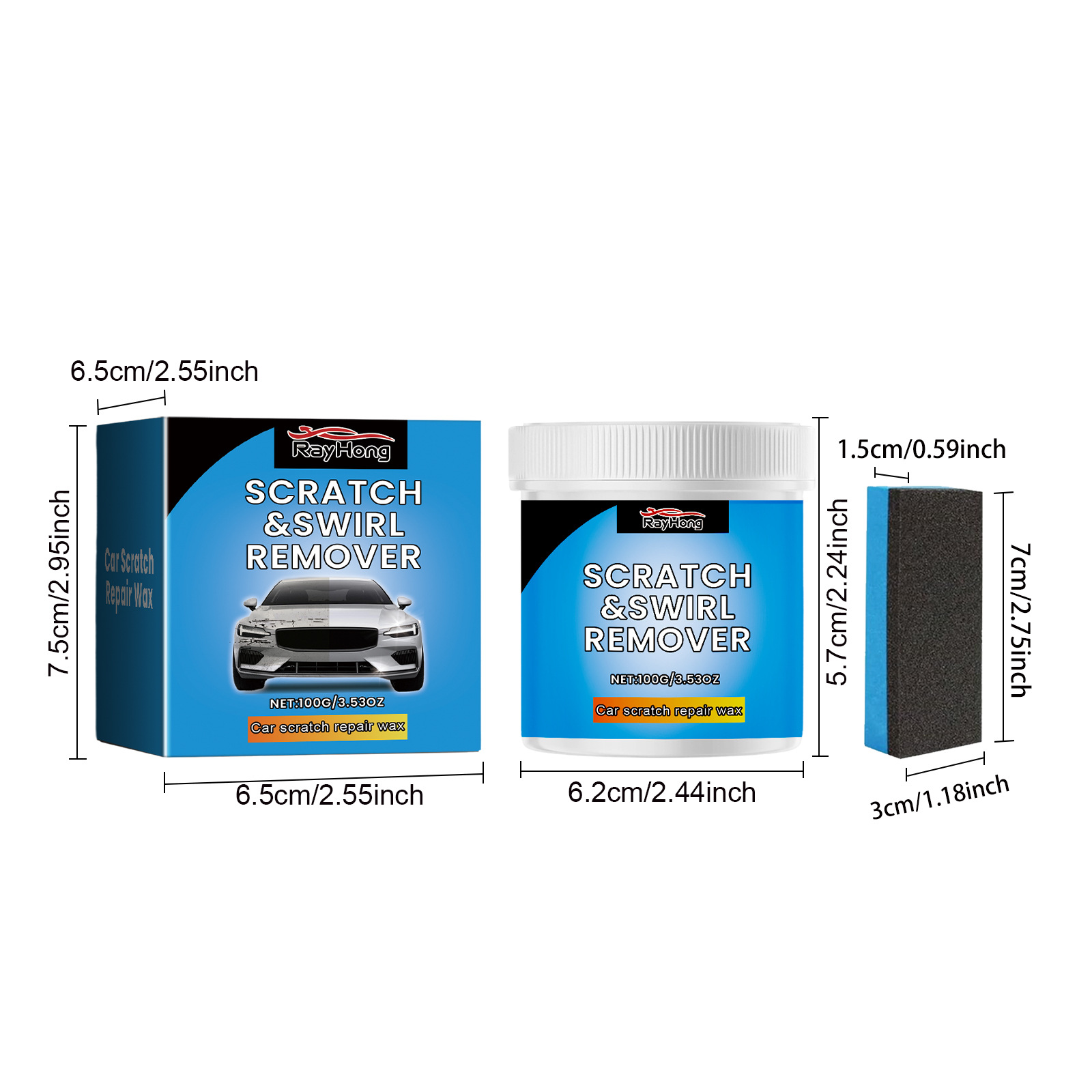 Title 5, Rayhong Car Scratch Recovery Cream Car Paint Sc...