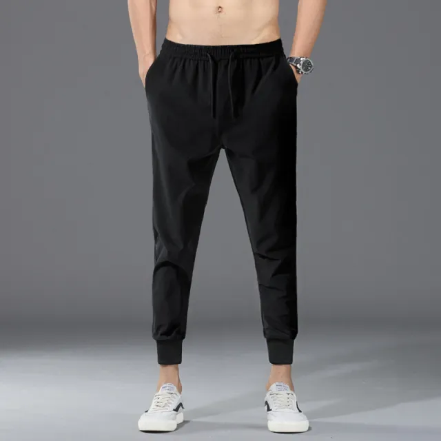 Men's Loose Fashion Ankle length Pants Black - Shop at LoveMi