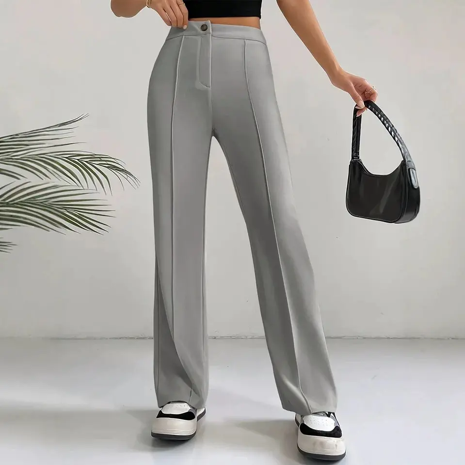 Womens Straight Flare Pants