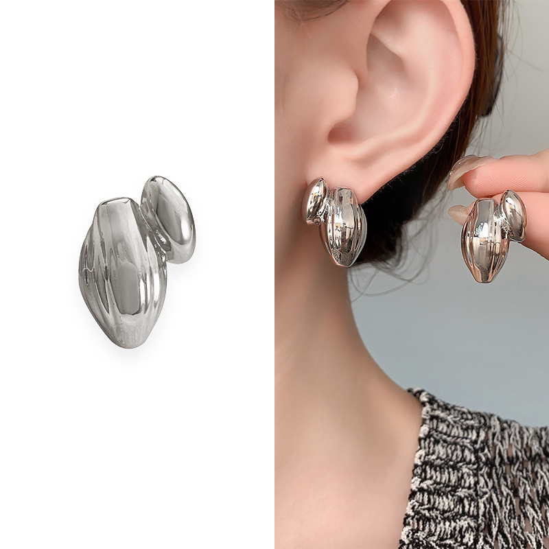 European And American Fashion Size Oval Earrings Geometry