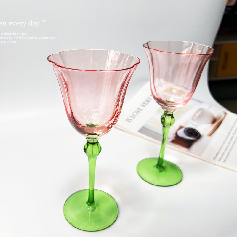 Original Retro Crystal Goblet Flower Vintage