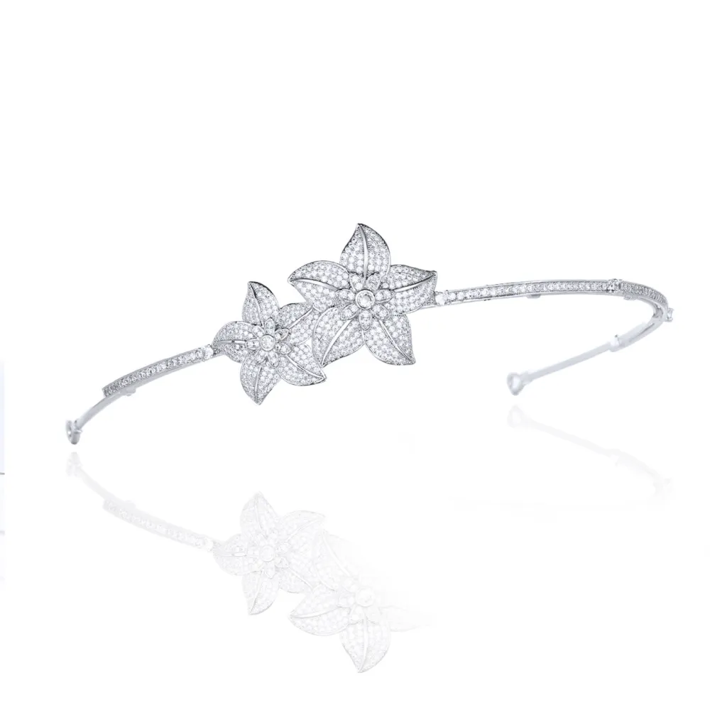 Korean Flowers Hair Accessories Simple - Crown Copper White Gold Plated