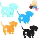 A Set Of 4 Colors For Puppies