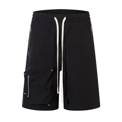 Functional Pocket Zipper Straight Shorts Men