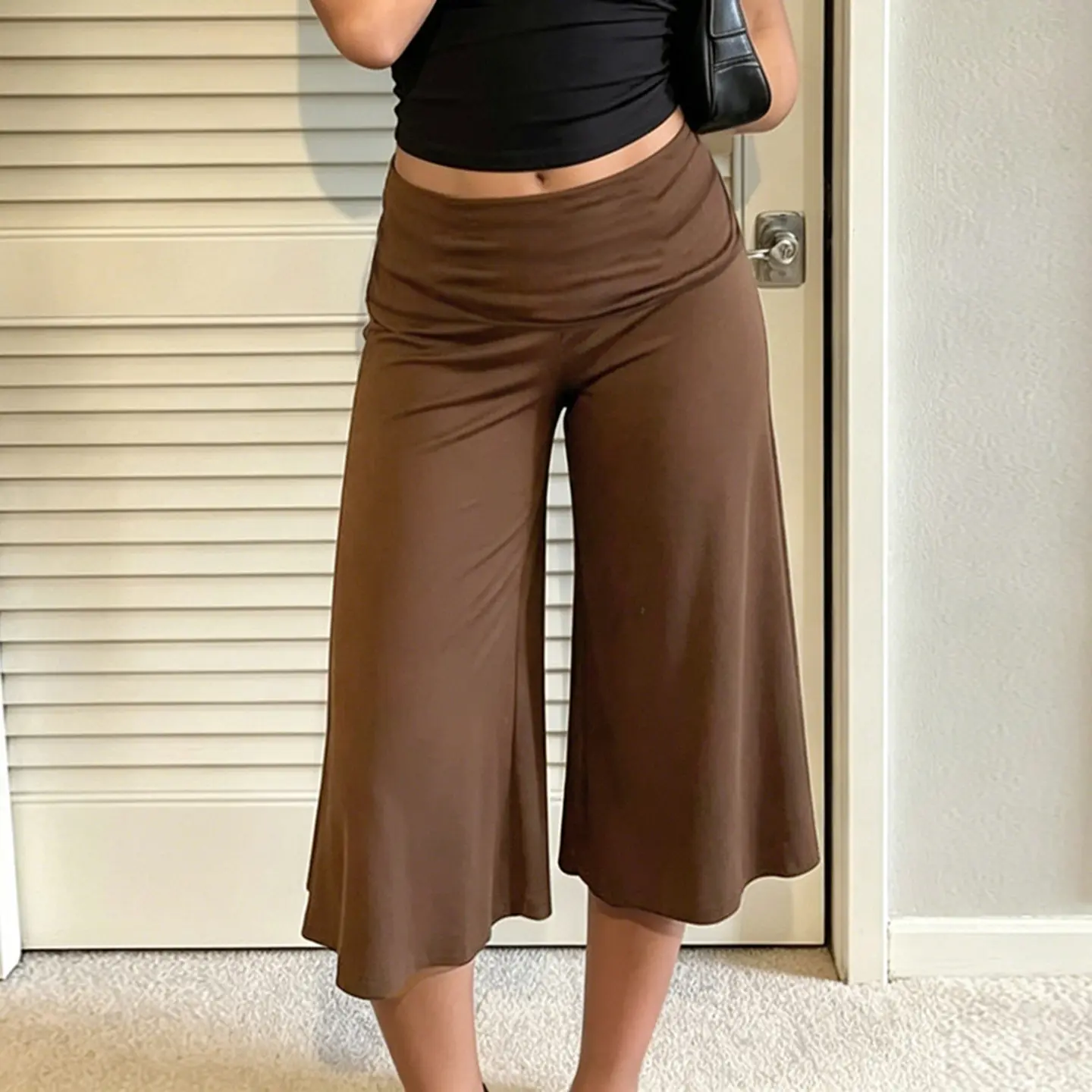 Simple Solid-color Straight-leg Relaxed-fit Casual Pants