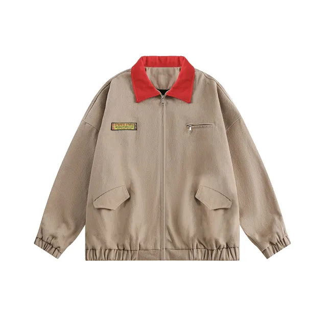 Vintage Embroidery Turn down Collar Coat Women Brown - Shop at LoveMi
