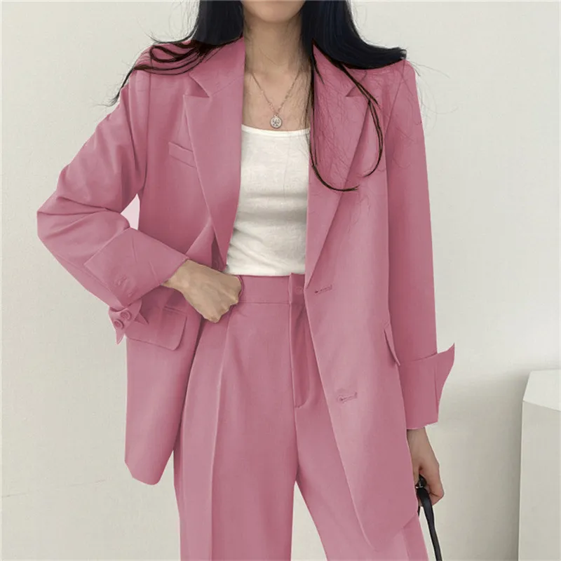 Women's Fashion L Korean Style Leisure Suit Trousers Suit - Plum Purple Suit