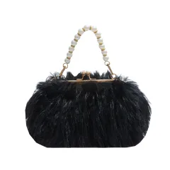Plush Bag Sweet Girl Portable - Black - View 1