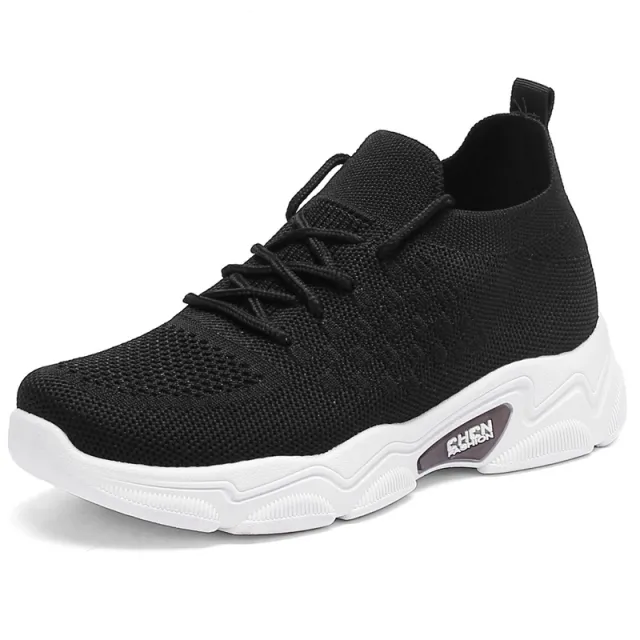 Student Casual Sneaker Thick Bottom Female Black - Shop at LoveMi