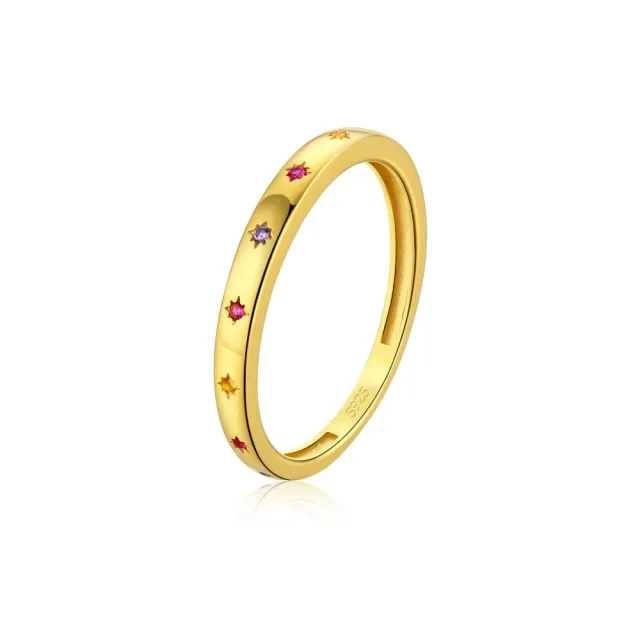 Special interest Design Six pointed Star Candy colored Diamond embedded High grade Ring Dy120185Sghd - Shop at LoveMi