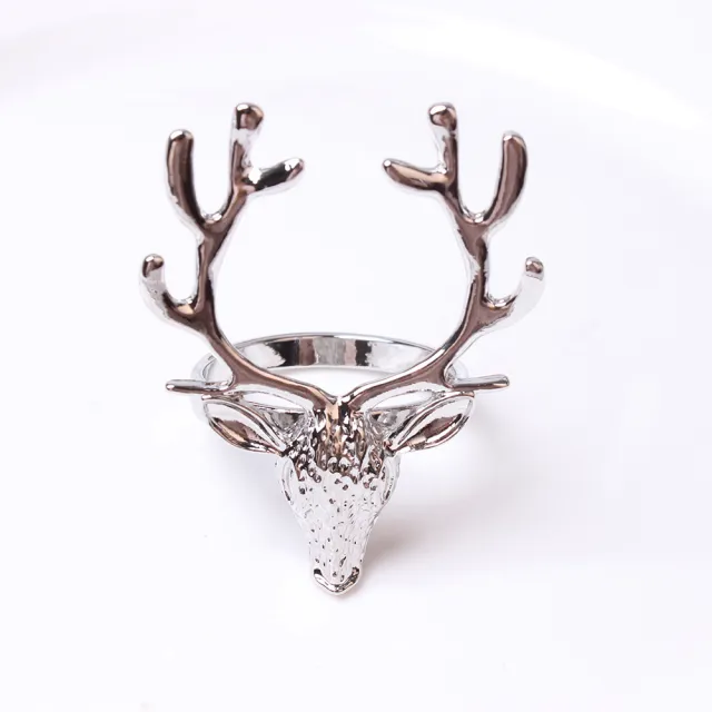 Elk Napkin Ring Deer Head Napkin Ring Silver - Shop at LoveMi