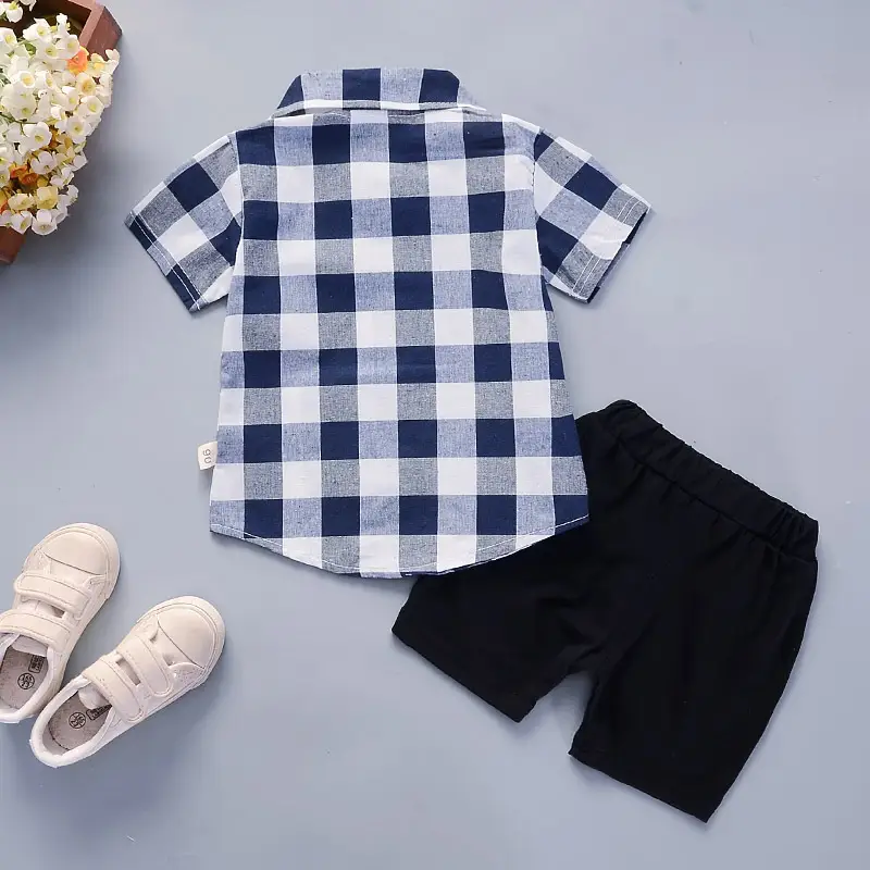 Summer New Children's Clothing Baby Suit Shirt Short Sleeve Two-piece Suit