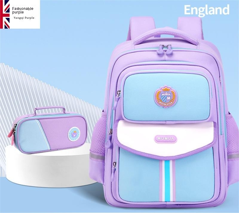 Primary School Student Waterproof Spine Protection Waist Support Large Capacity Backpack Oxford Cloth For Boys And Girls - Image 11