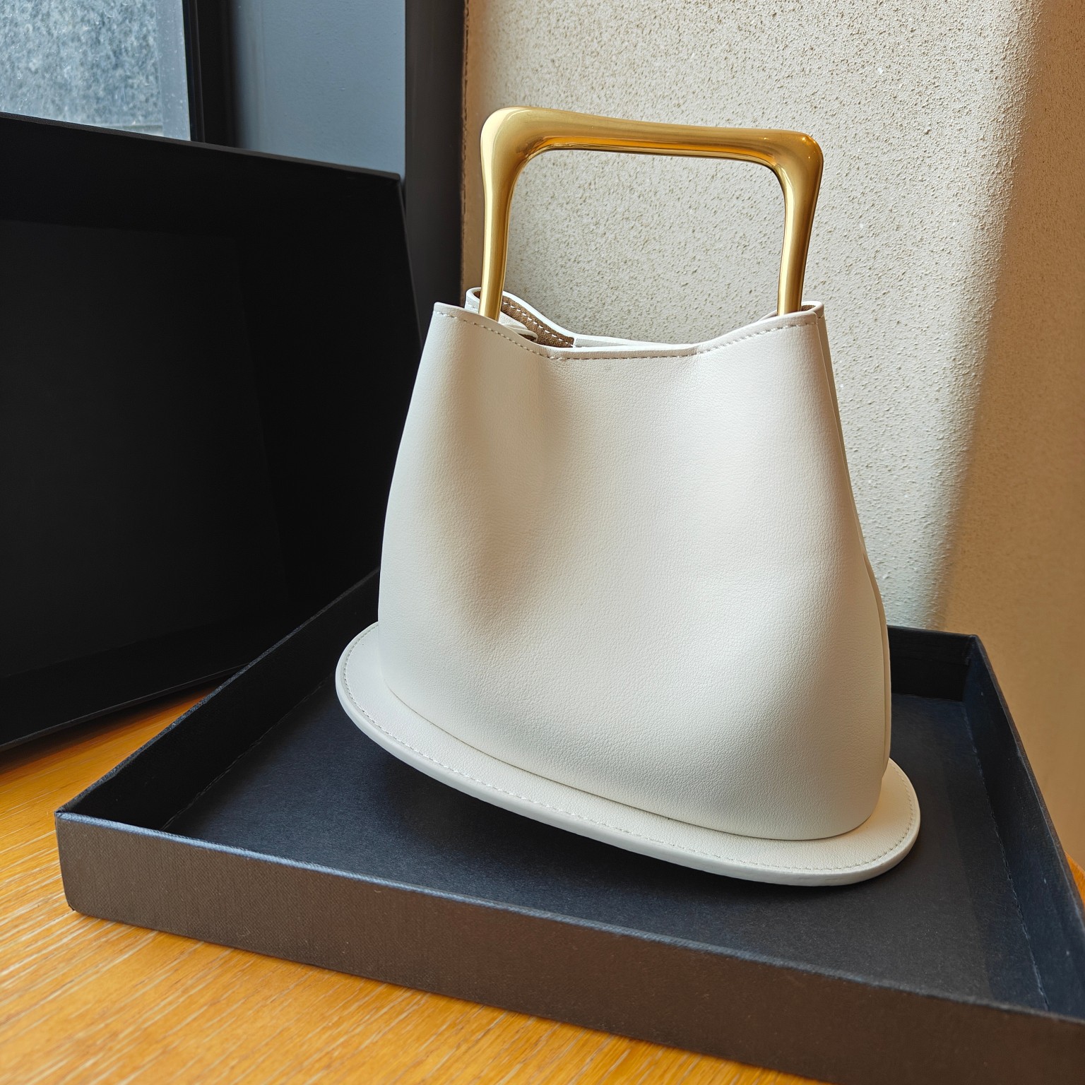 Genuine Leather Bucket Bag