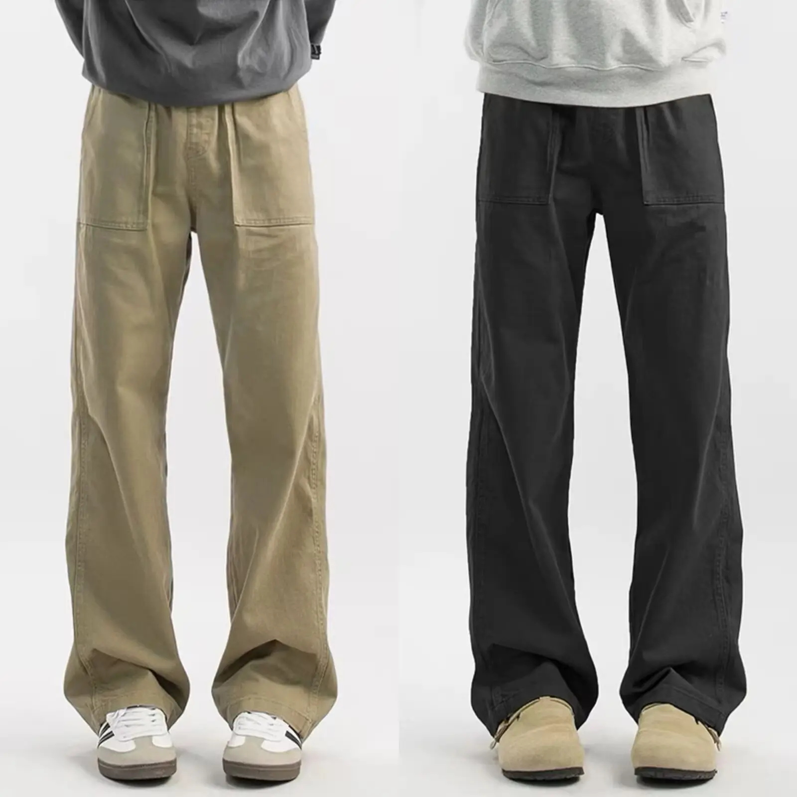 Maillard Retro Straight-leg Casual Men's Cargo Pants