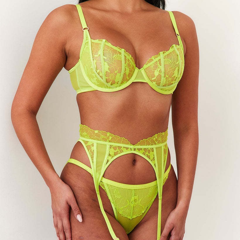 Women's Fashion Embroidered Bra Garter Suit