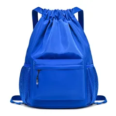 Simple Travel Fitness Large-capacity Backpack Basketball Lightweight Backpack - Blue - View 1