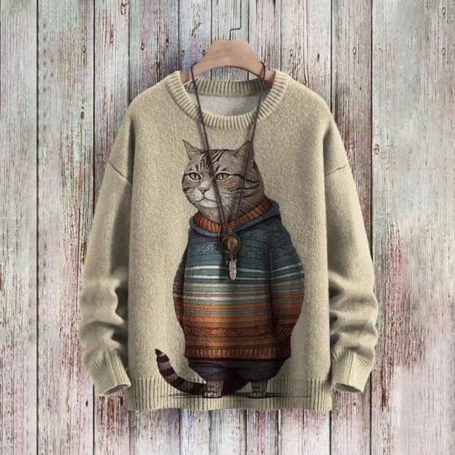 Chunky knit Crewneck Sweater In A Thick, Heavyweight Fabricno Hood Czw144 M - Shop at LoveMi