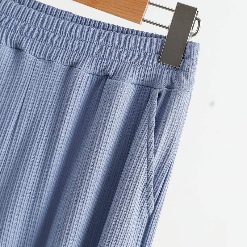 Pocket Shorts For Women, Summer Outerwear, High-waisted, Vertical Stripe Jacquard