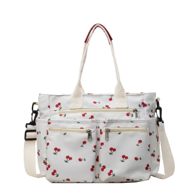 Printed Cherry Women's Shoulder Messenger Bag Beige - Shop at LoveMi