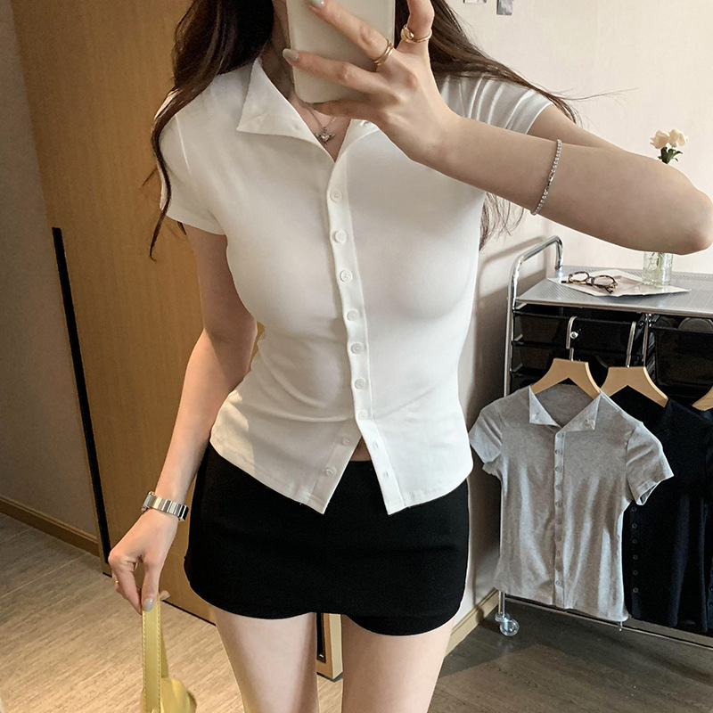 Casual Cardigan Short-sleeve T-shirt Women's