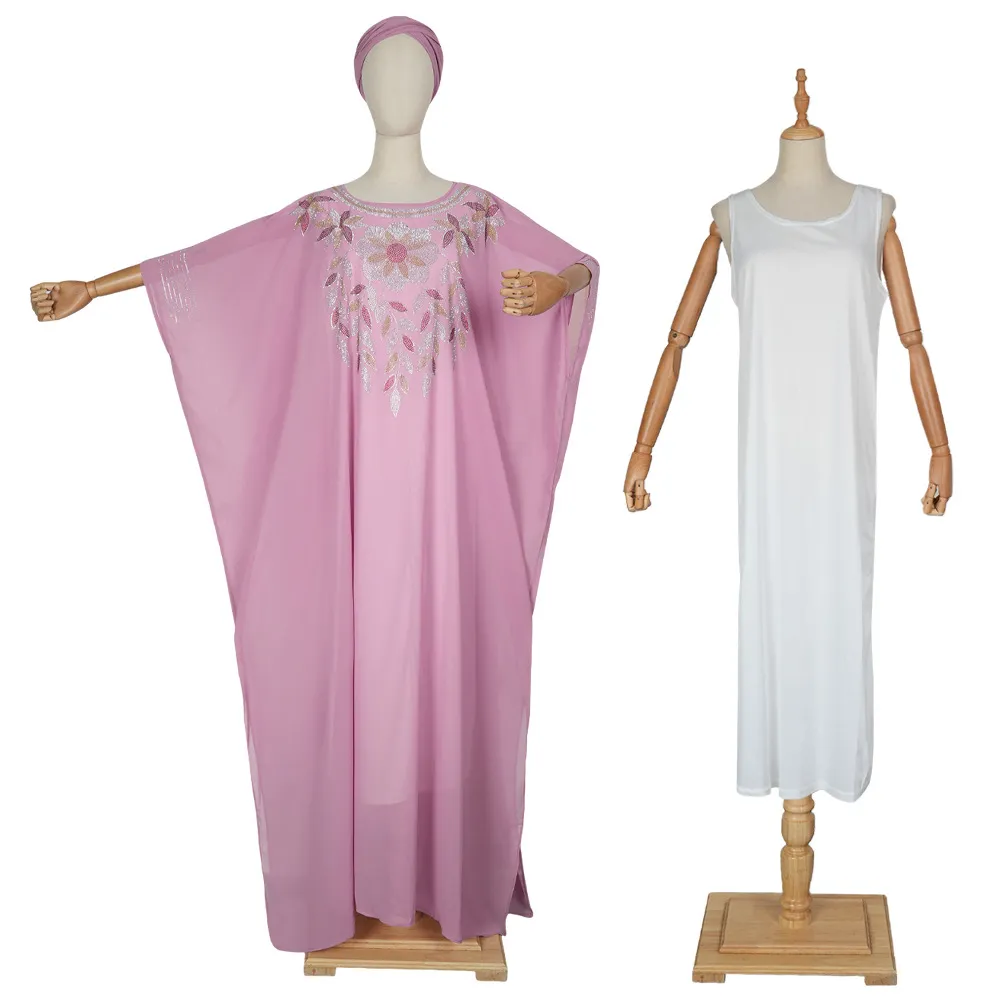 Fashion Personality Women's African Dress Two-piece Set - Pink