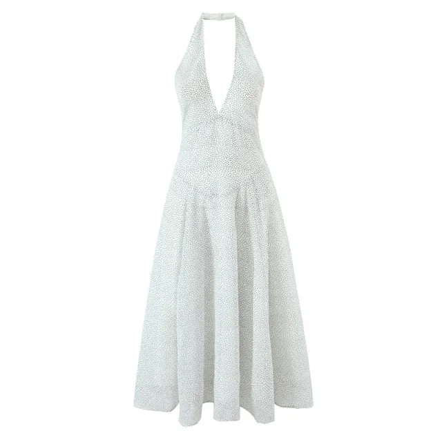 V neck Halter Sexy Backless Holiday Women's Dress - Shop at LoveMi