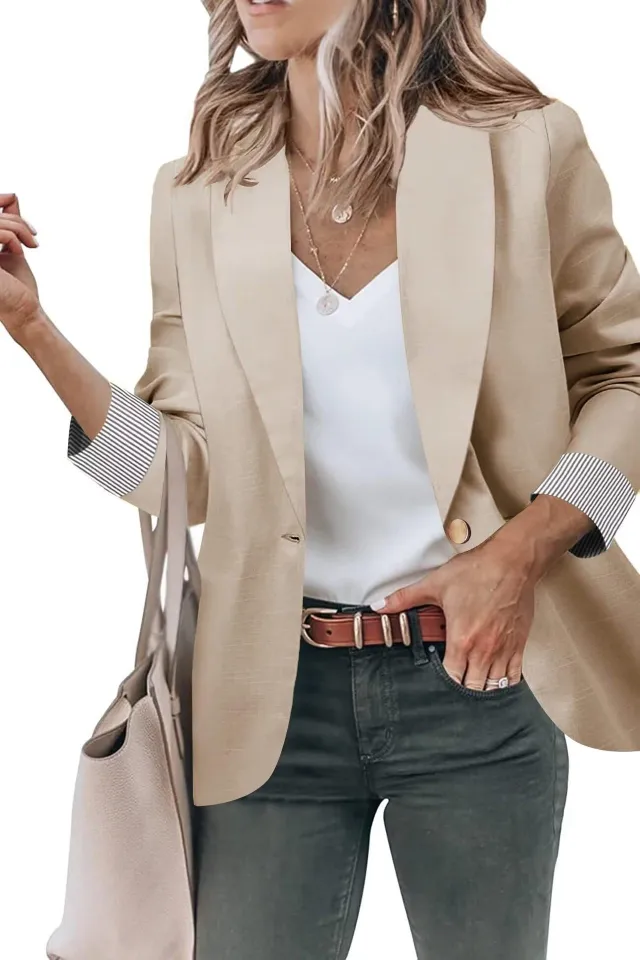 Women's Cardigan Button Small Coat Long Sleeve Short Suit G76Z327 - Shop at LoveMi