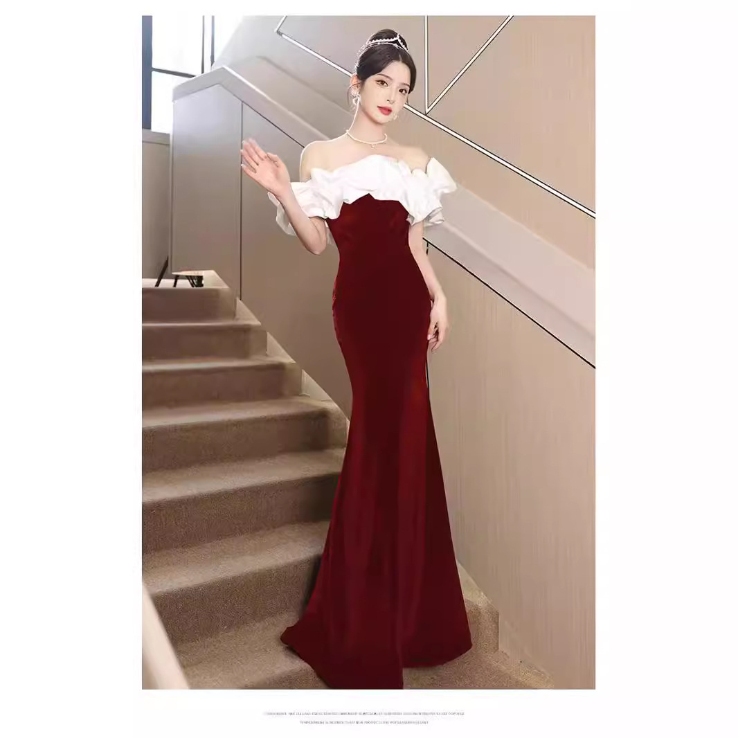 Off-Shoulder Long Party Dress, picture 4 of 7
