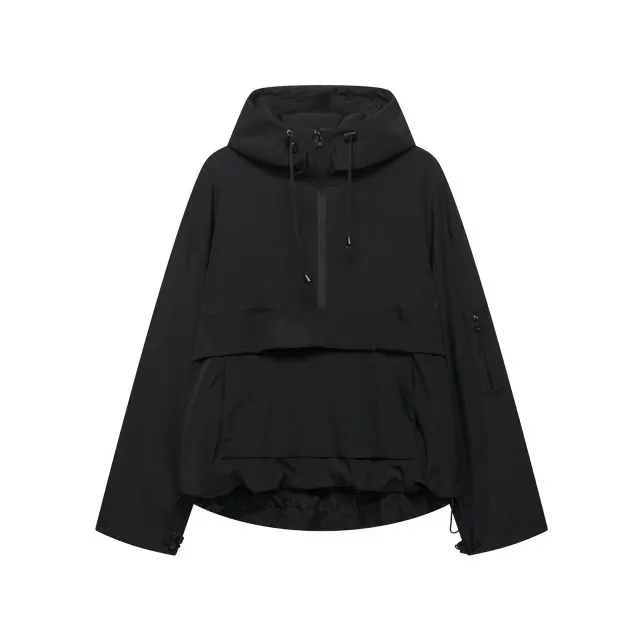 Casual Sports Hooded Jacket Top Outdoor Jacket Coat Black - Shop at LoveMi