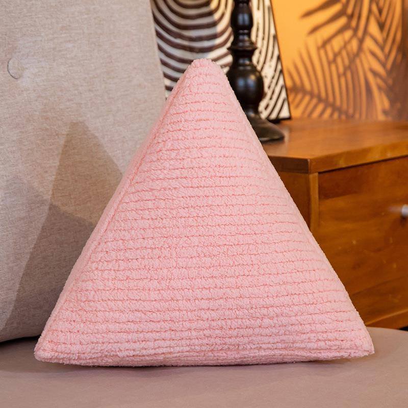 Light Pink Triangle Pillow