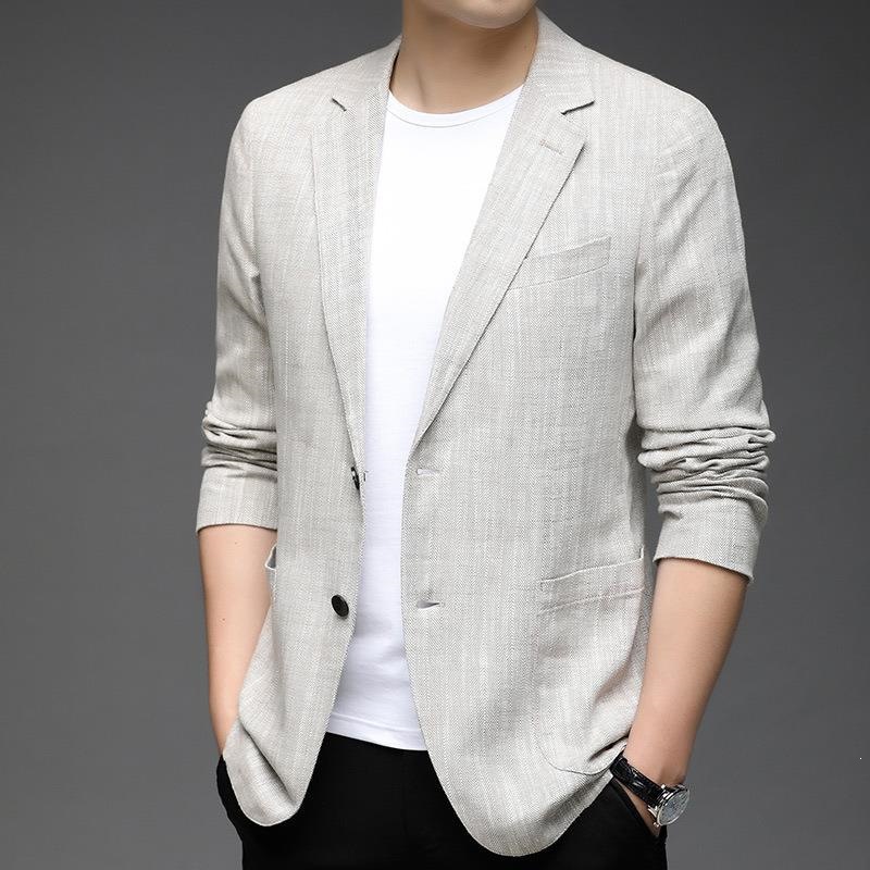 Minimalist Elegant Long-sleeve Jacket With A Mens Suit Collar
