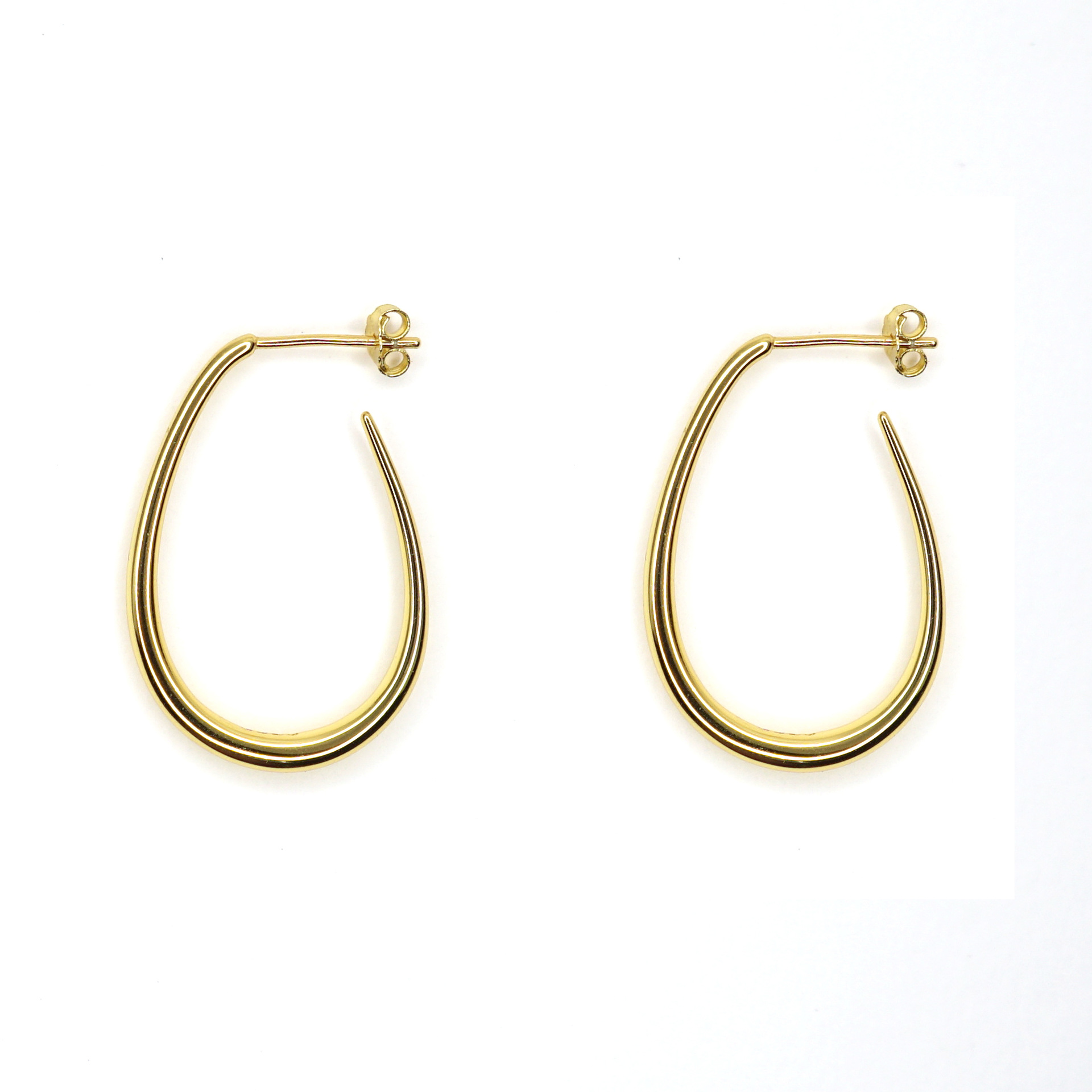 Simple Bracelet Curved Drop Solid Earrings