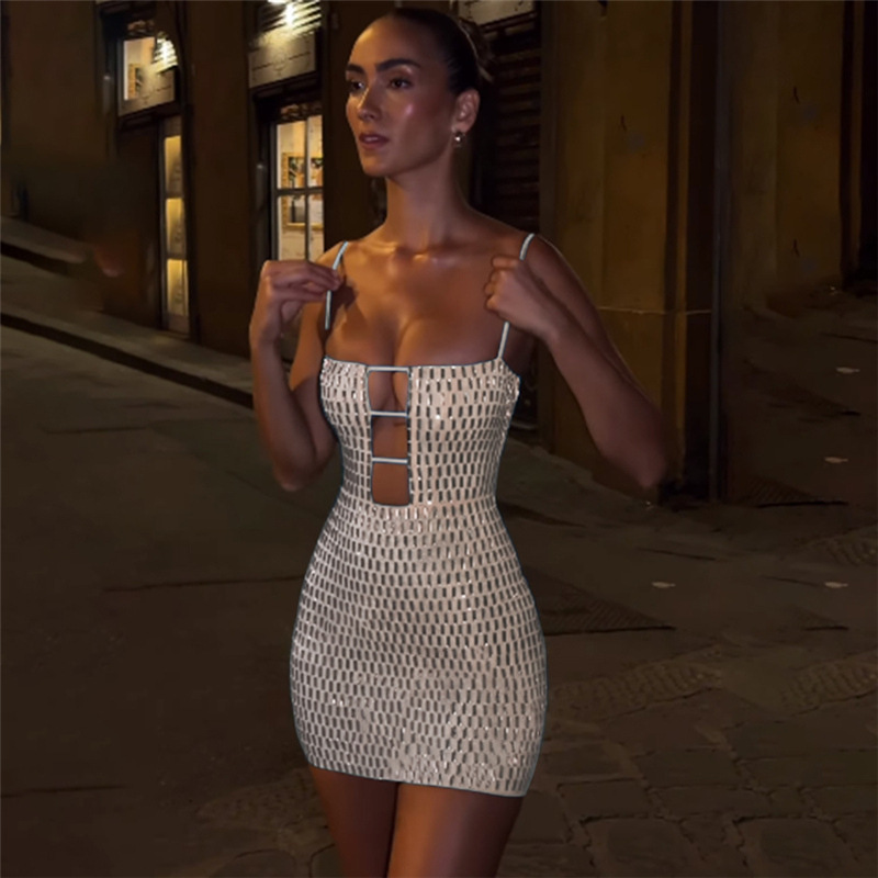 Sling High Waist Tight Dress - 3