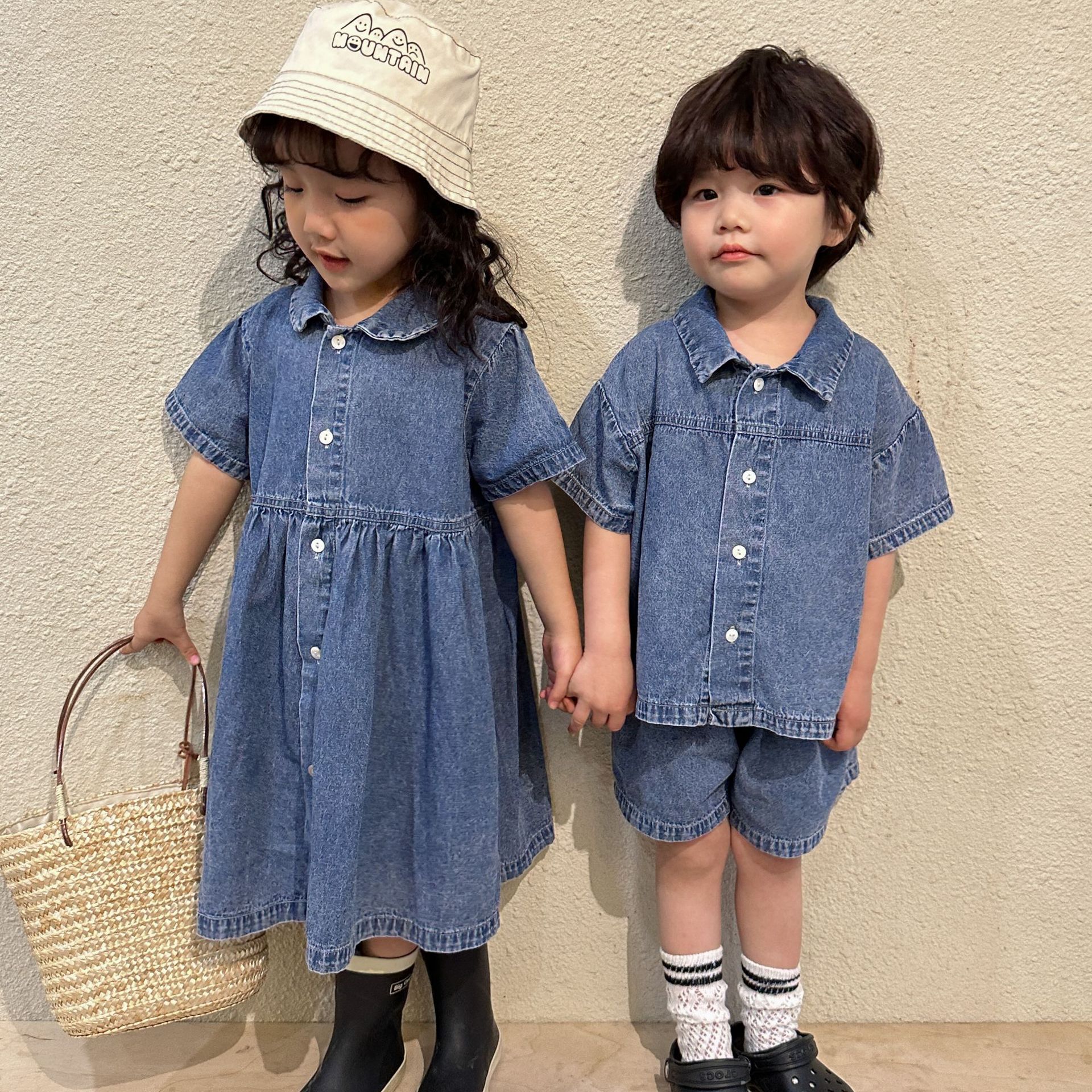 Girls' Summer Dress, Sibling And Parent-child Matching Outfits
