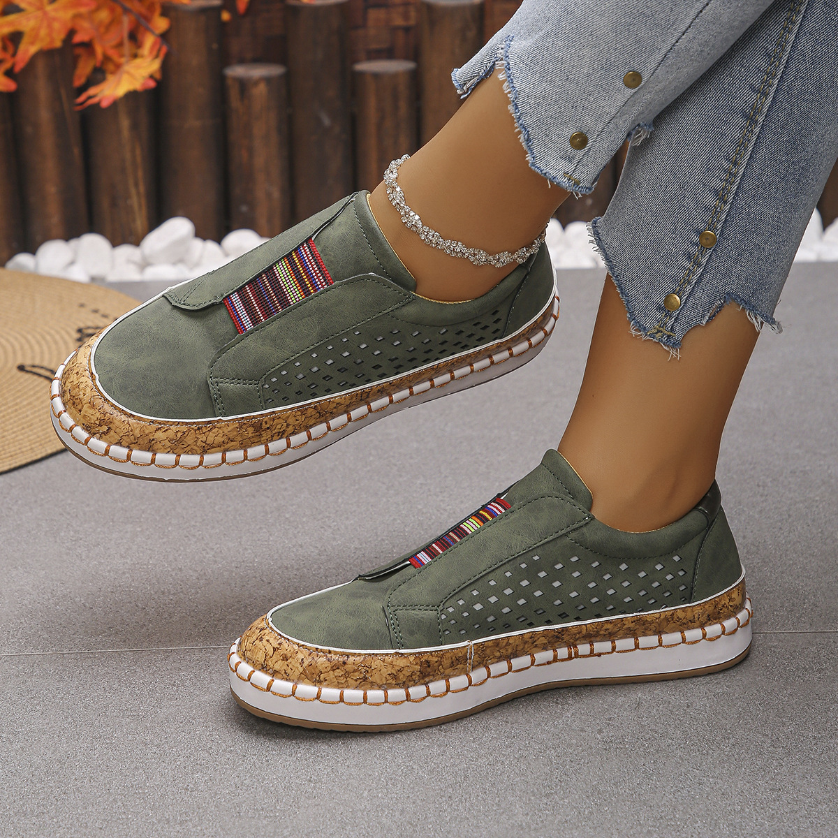 PU Slip-On Wedge Flats, picture 2 of 6