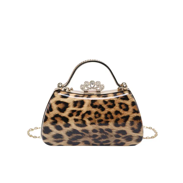 Leopard Print Fashion Retro Crossbody Bag For Women Yellow - Shop at LoveMi